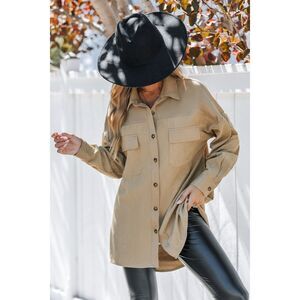 Camel Pocket Button Jacket, Large